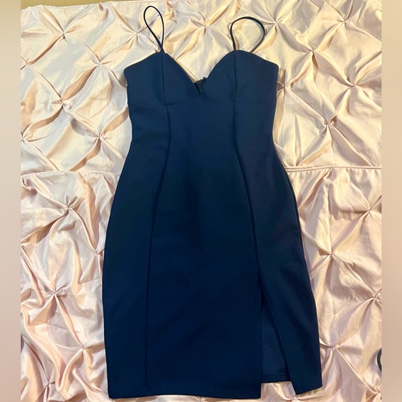 Missguided indigo blue body con mini - Picture 6 of 7
